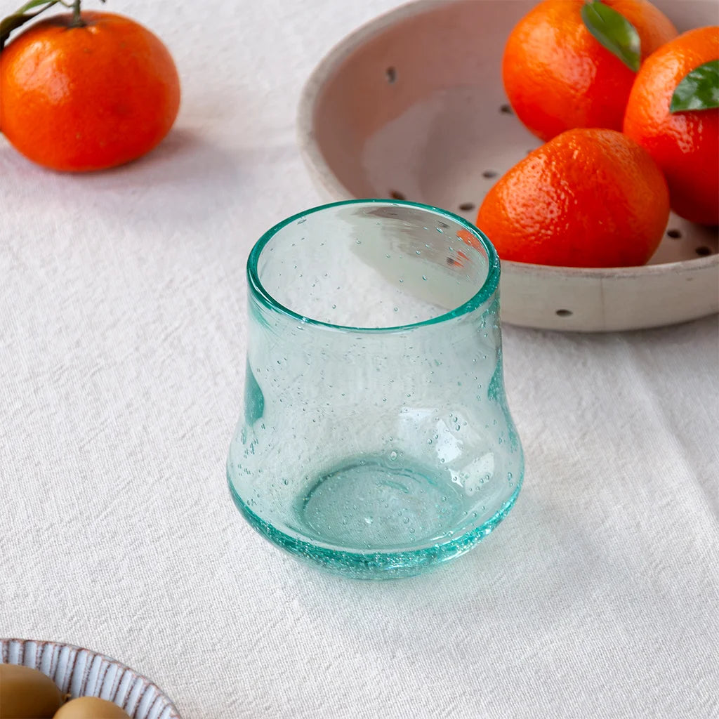 Hand Blown Bubble Glass Tumbler