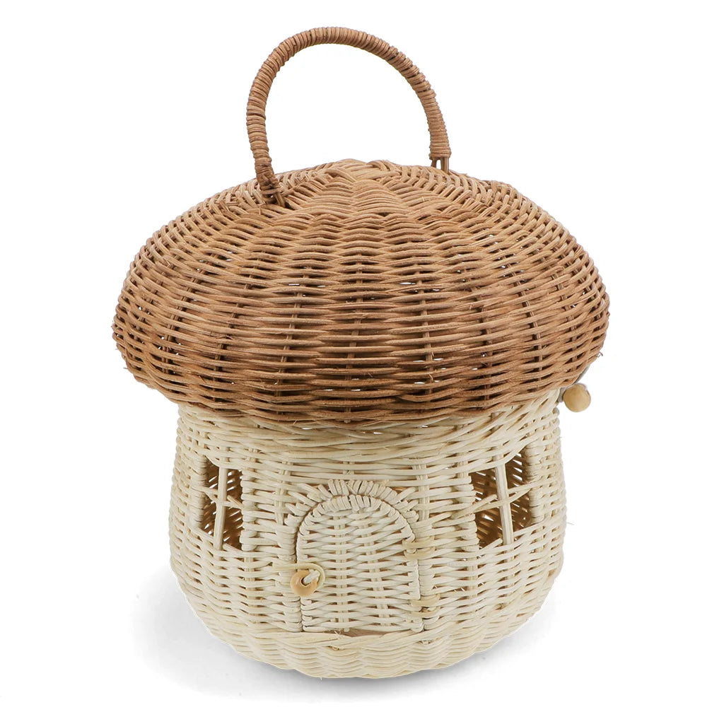 Rattan Mushroom House Basket