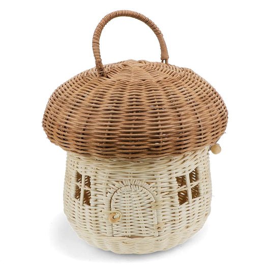 Rattan Mushroom House Basket