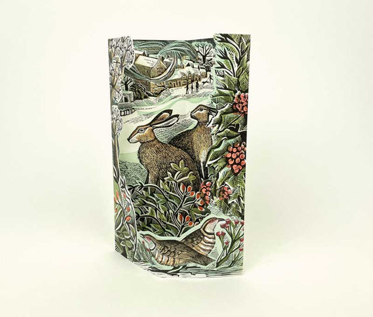 Art Angels Watching Hares 3D Card