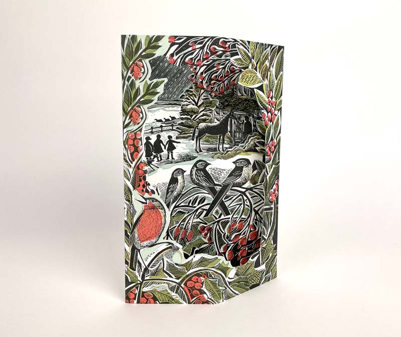 Art Angels Holly Hedge & Home 3D Card