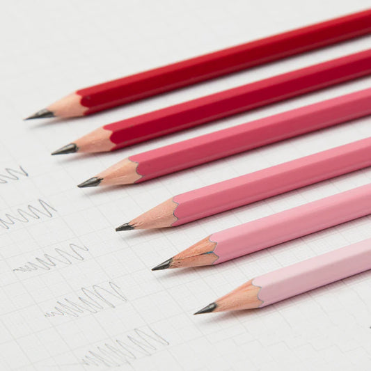 Block Design: Pink Gradient Sketching Pencils