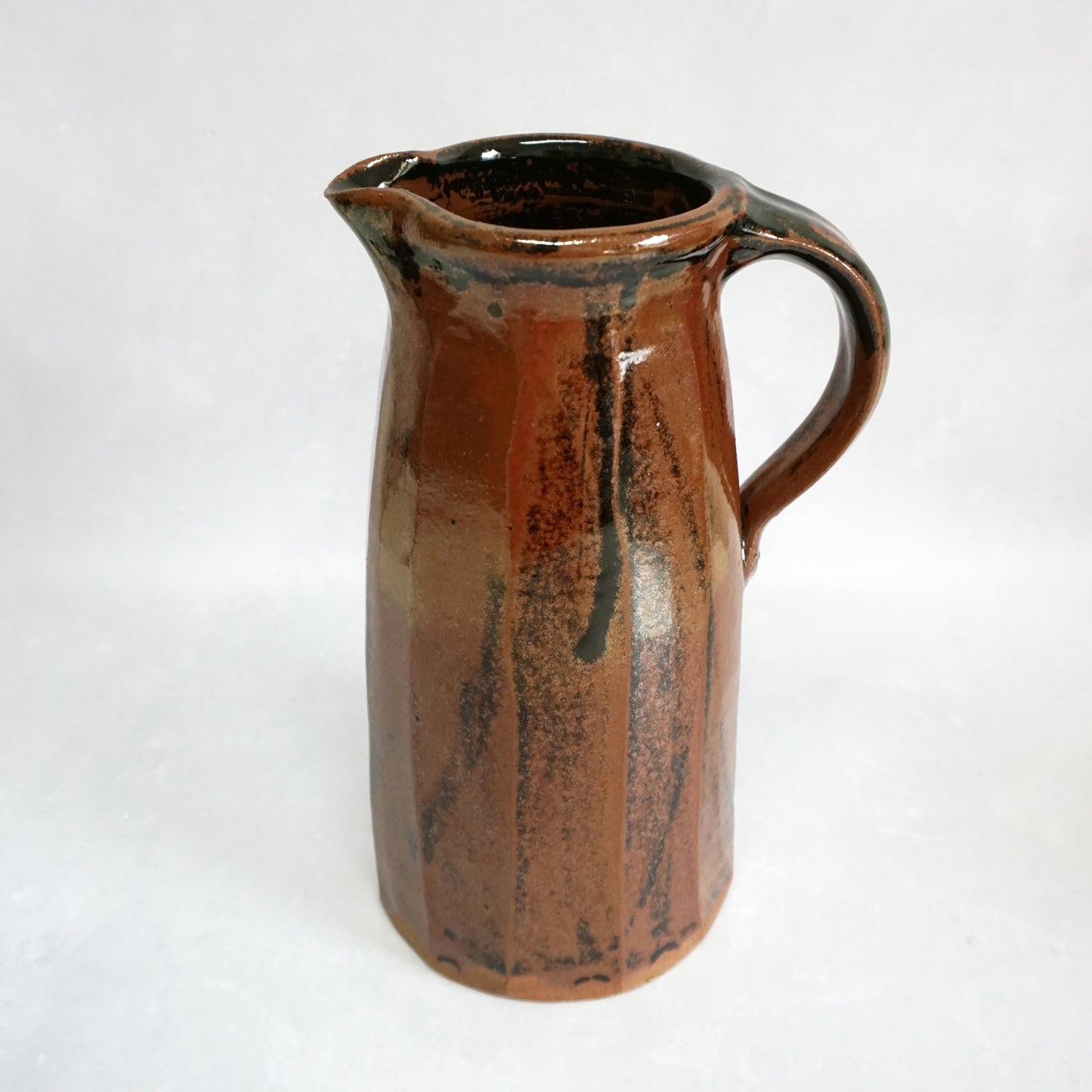 Douglas White Large Faceted Stoneware Jug