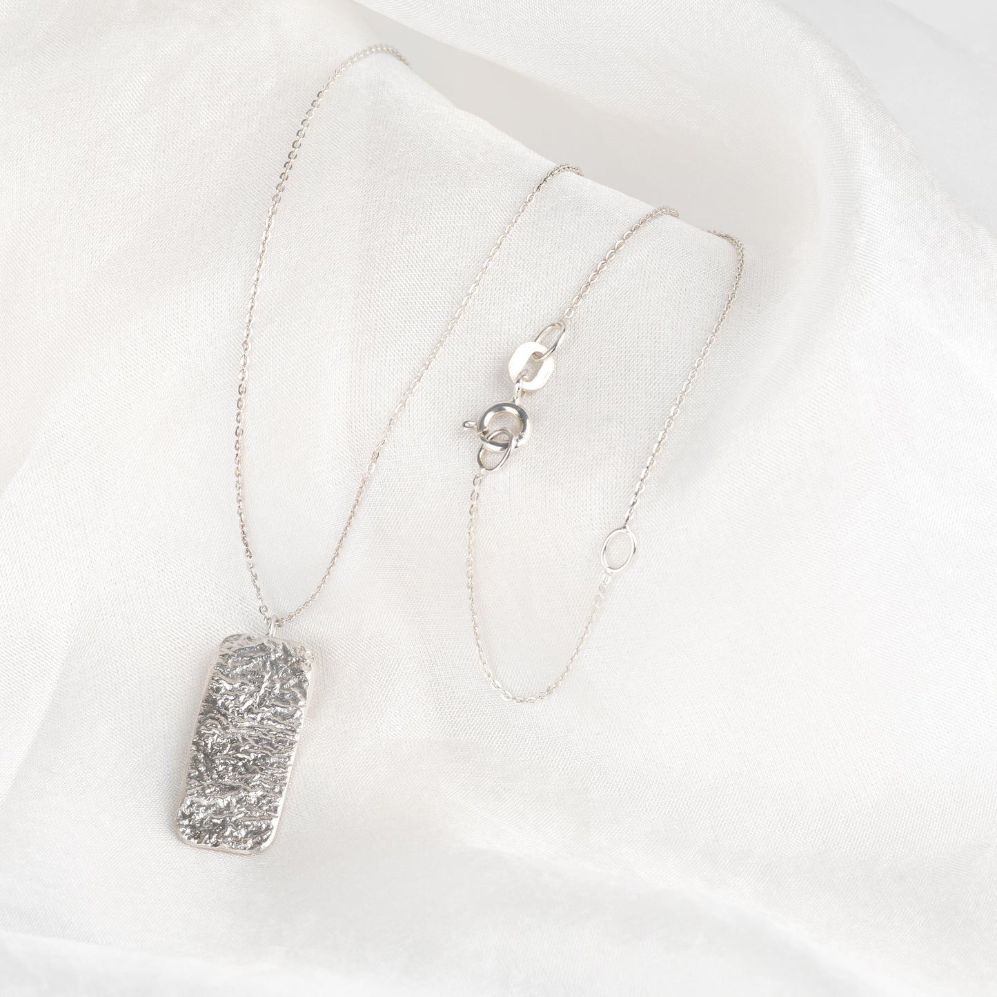 Juliet Barratt Silver Rectangle Pendant