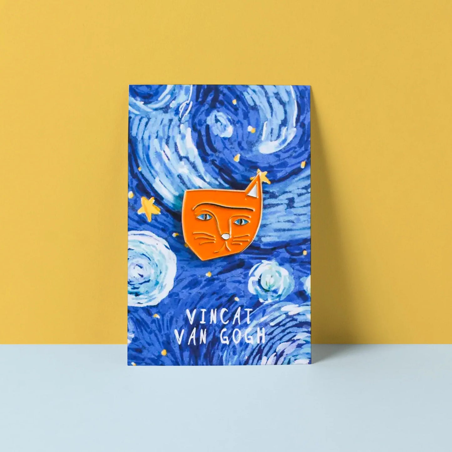 Vincat Van Gogh Cat Artist Pin Badge