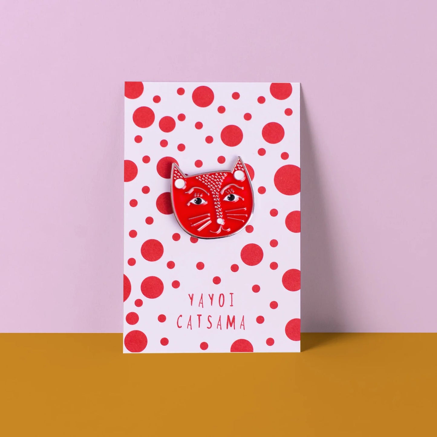 Yayoi Catsama Cat Artist Pin Badge