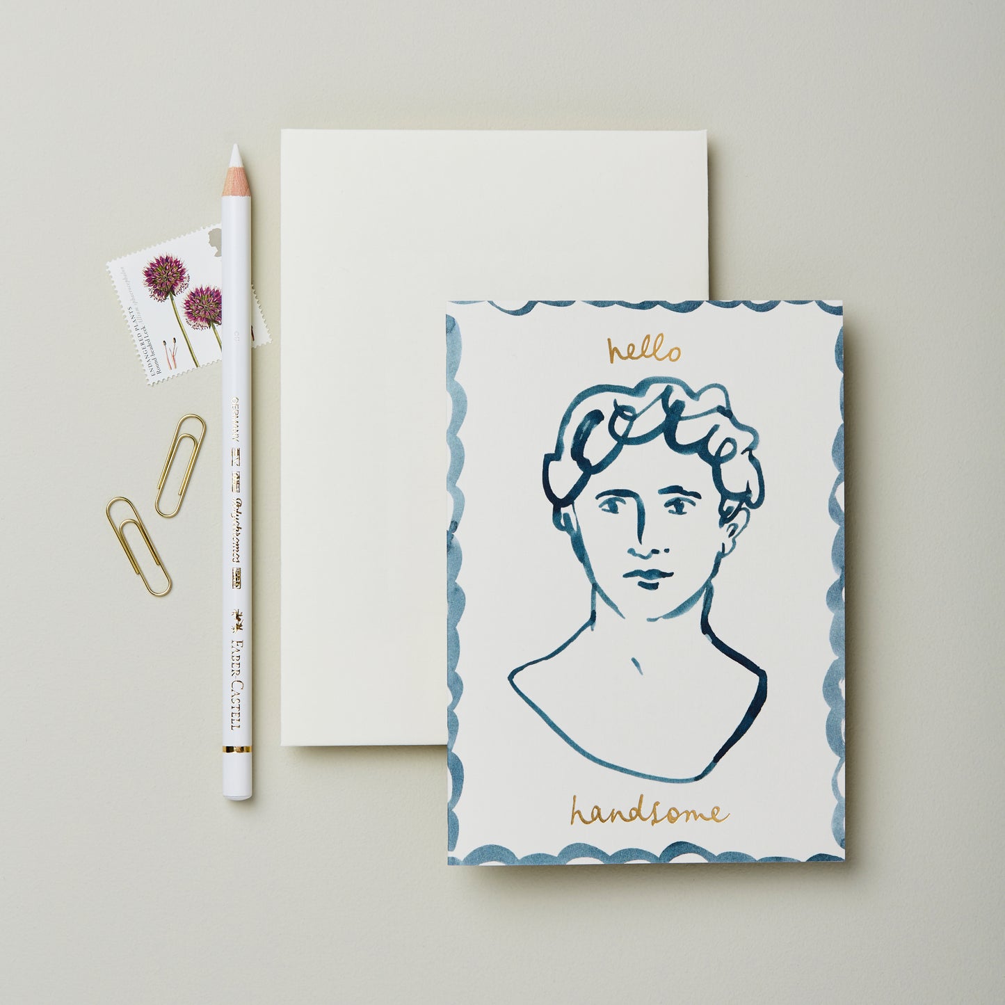 Wanderlust Paper Co. Portrait 'Hello Handsome' Card