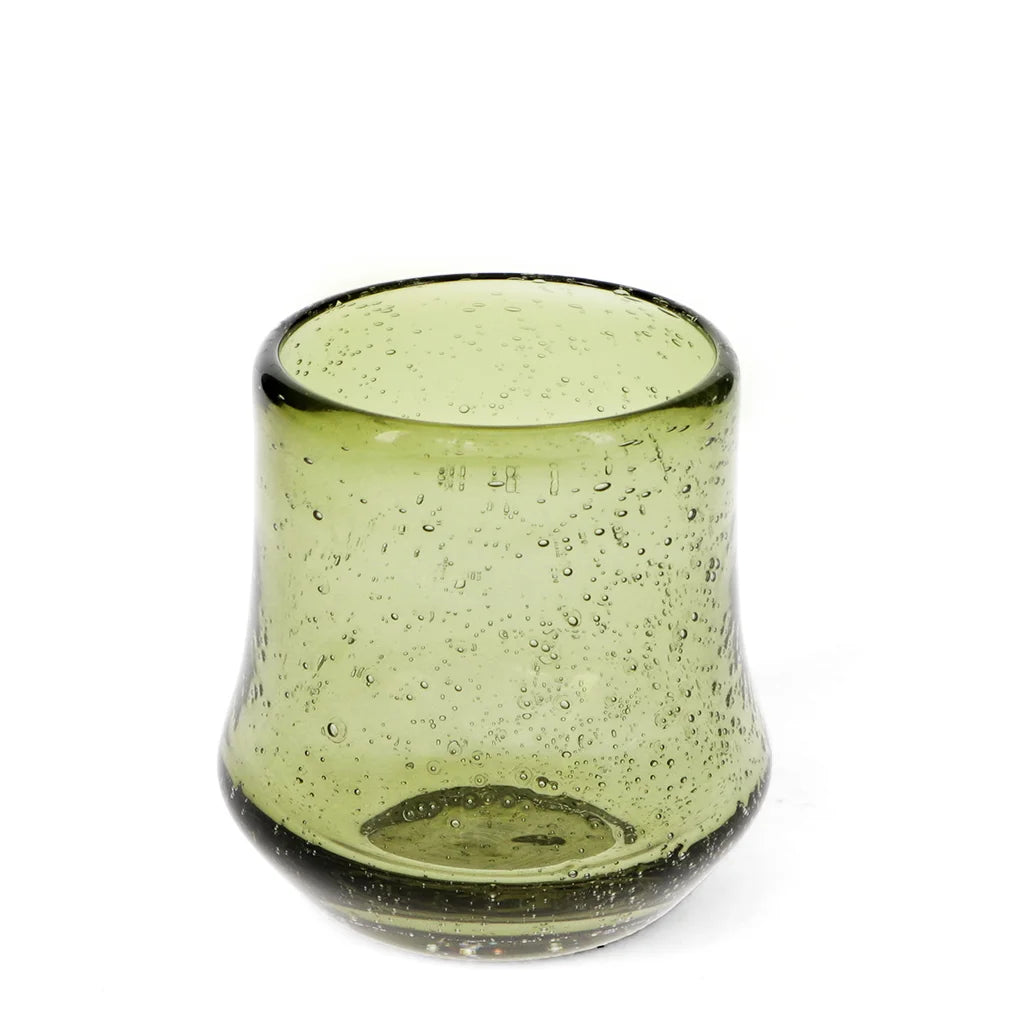 Hand Blown Bubble Glass Tumbler