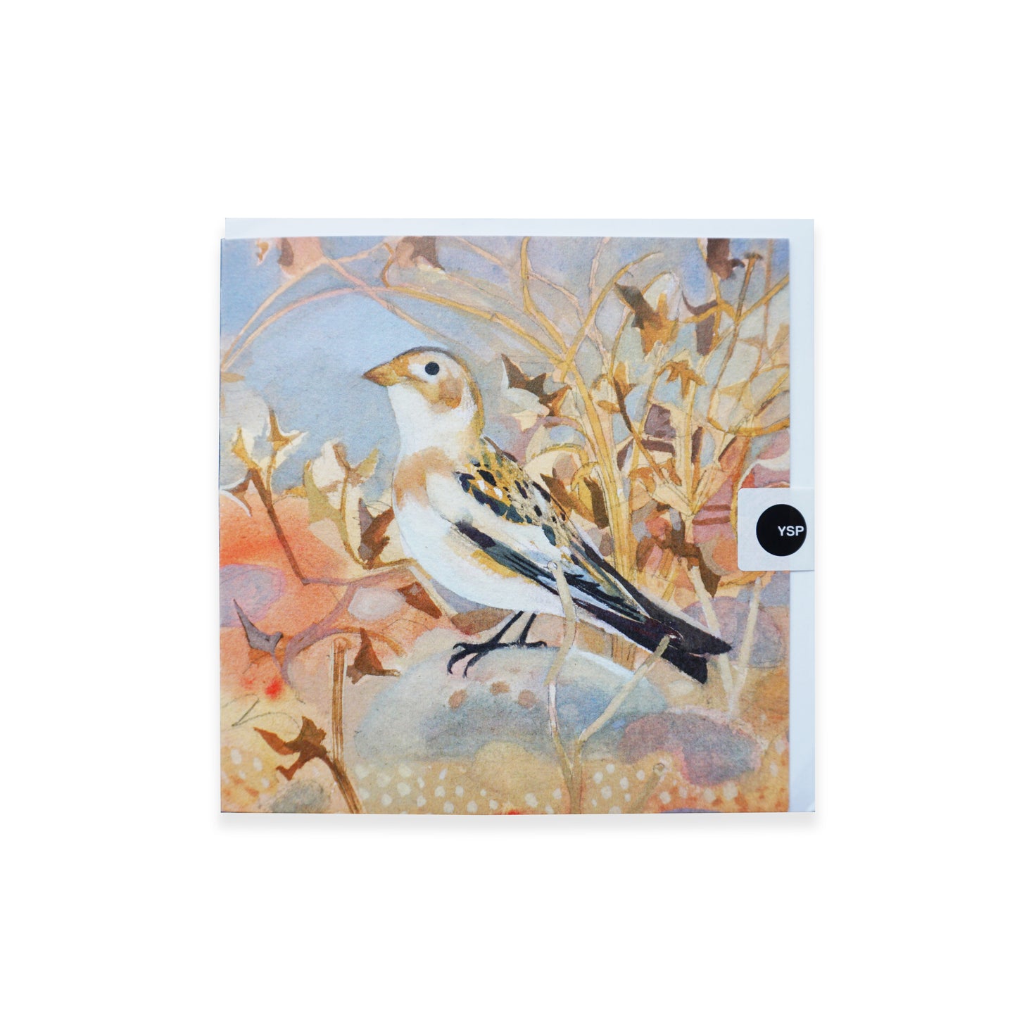 Packaged product with a bird illustration on a white background