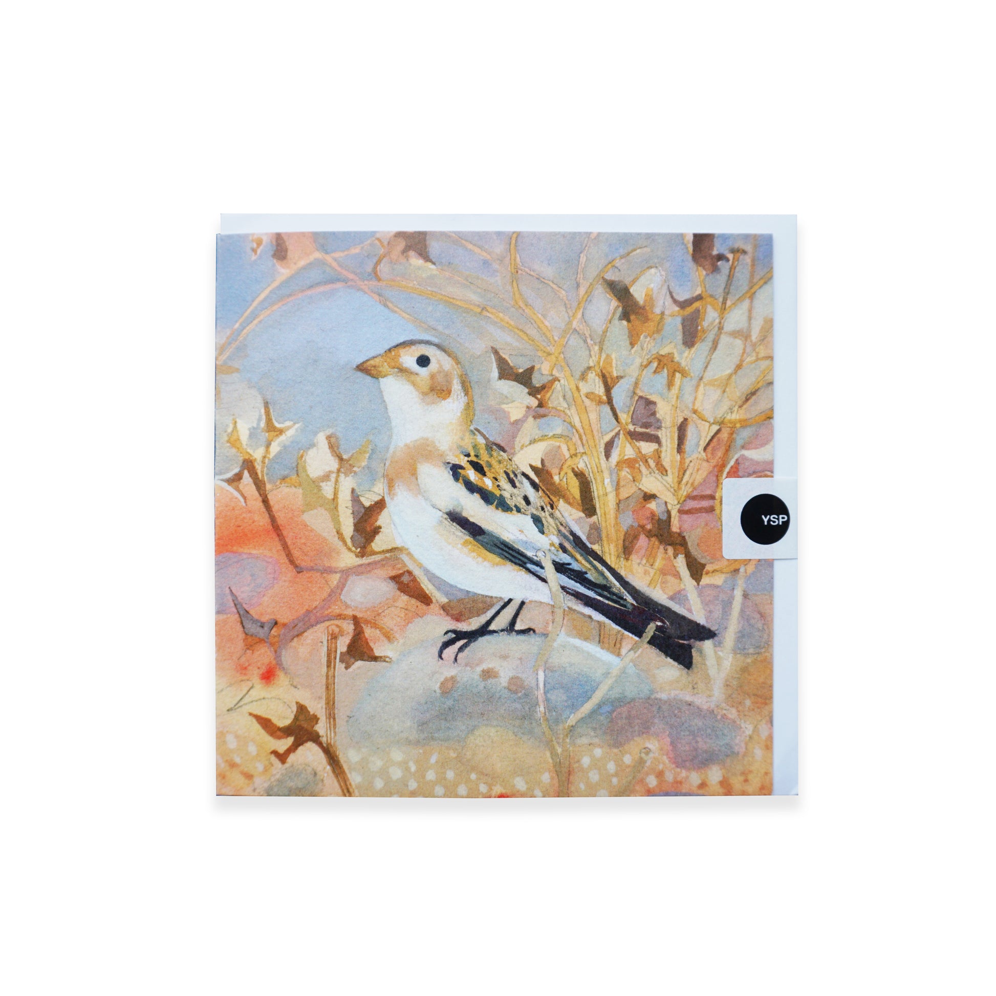 Packaged product with a bird illustration on a white background