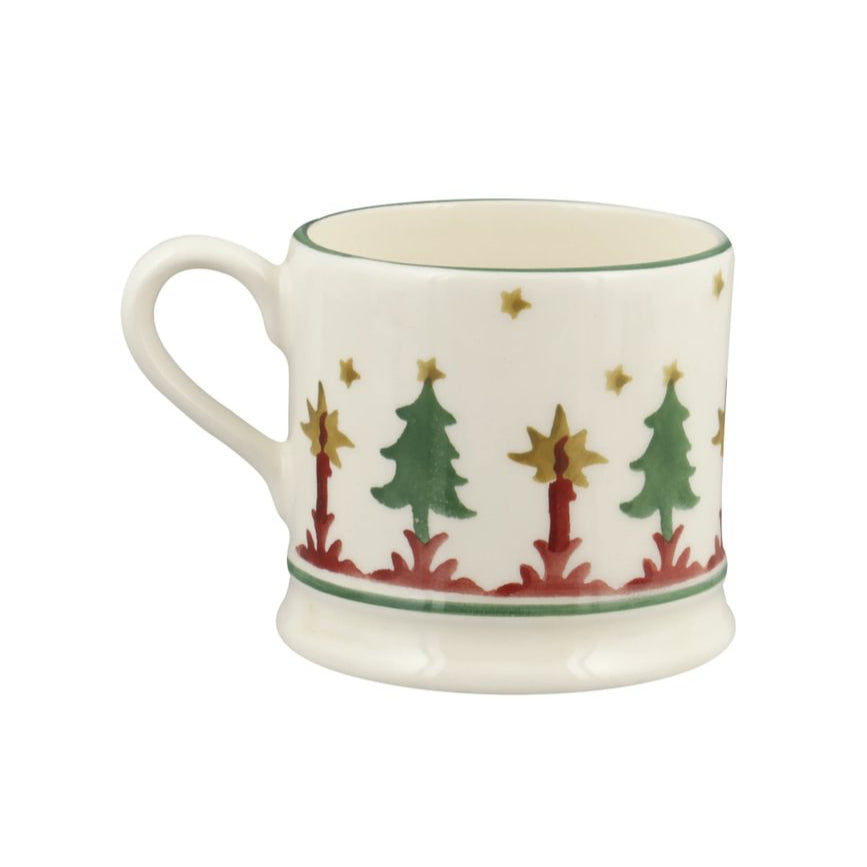 Mug with Christmas tree design on a white background