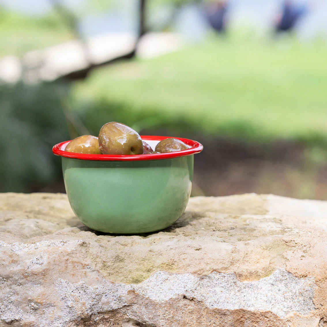 Enamel Olive Bowl