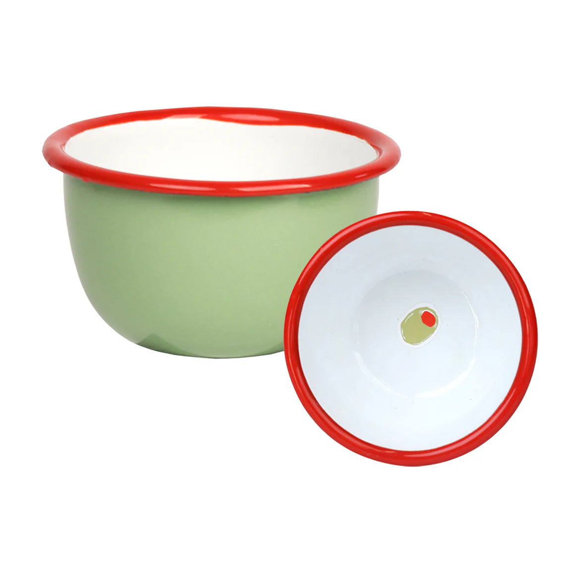Enamel Olive Bowl