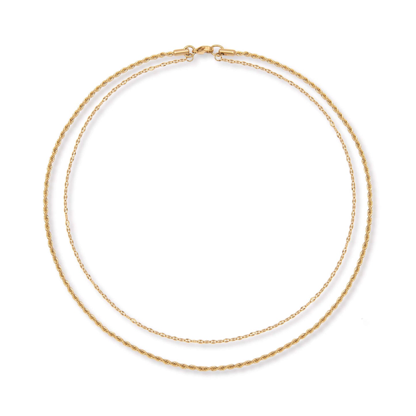 Weathered Penny: Contrast Layered Necklace