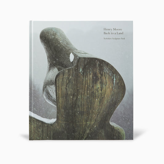 Book cover featuring a sculpture by Henry Moore with a snowy landscape background