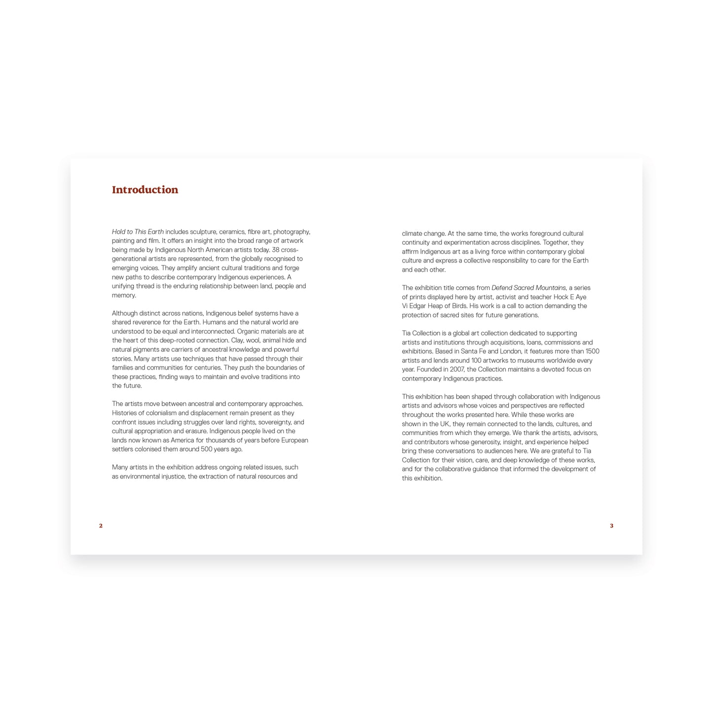 Open book page with an introduction text on a white background
