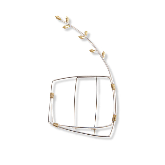 Josephine Gomersall: Sterling Silver and Gold Plated Wild Grasses Brooch