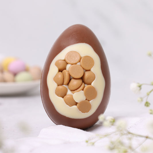 Milk Chocolate Mini Easter Egg with Golden Caramel Buttons