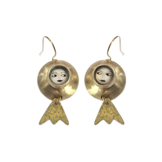 Rachel Larkins: Domed Comet Earrings