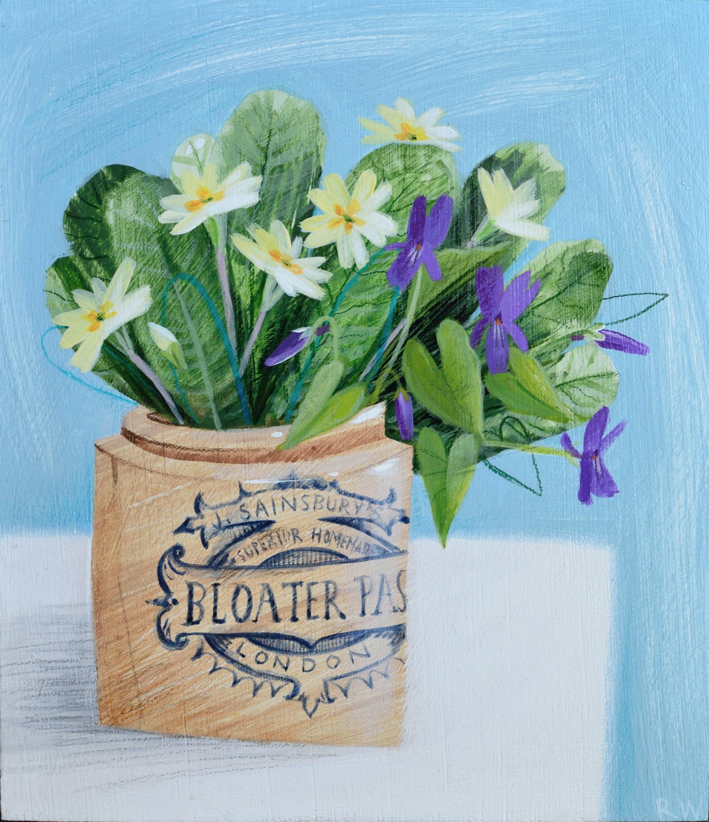 Russell Wilson: Early Spring Flowers, Bloater Paste Pot