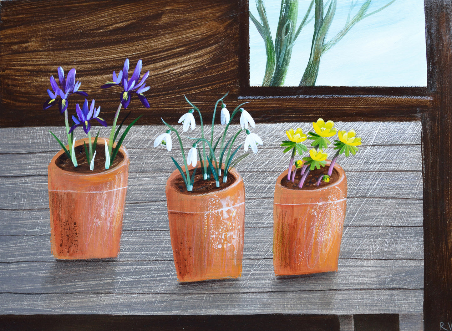 Russell Wilson: Spring Flowers In The Potting Shed