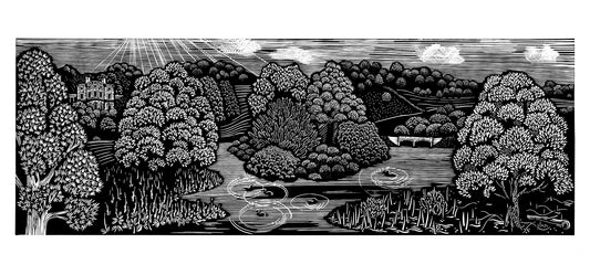 Sarah Kirby: From The Bridge to The Hall to The Bridge Linocut Print