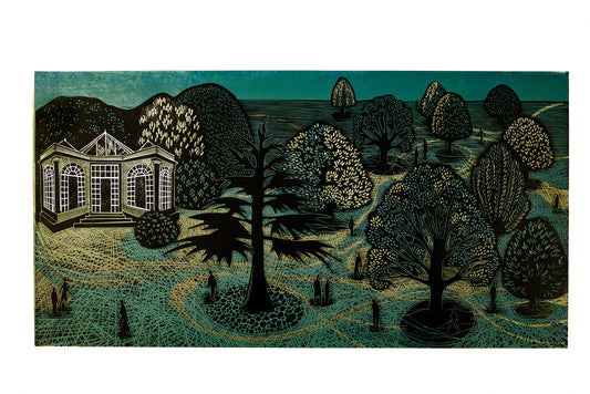 Sarah Kirby: Walk from the Camellia House II Linocut Print Pre-Order