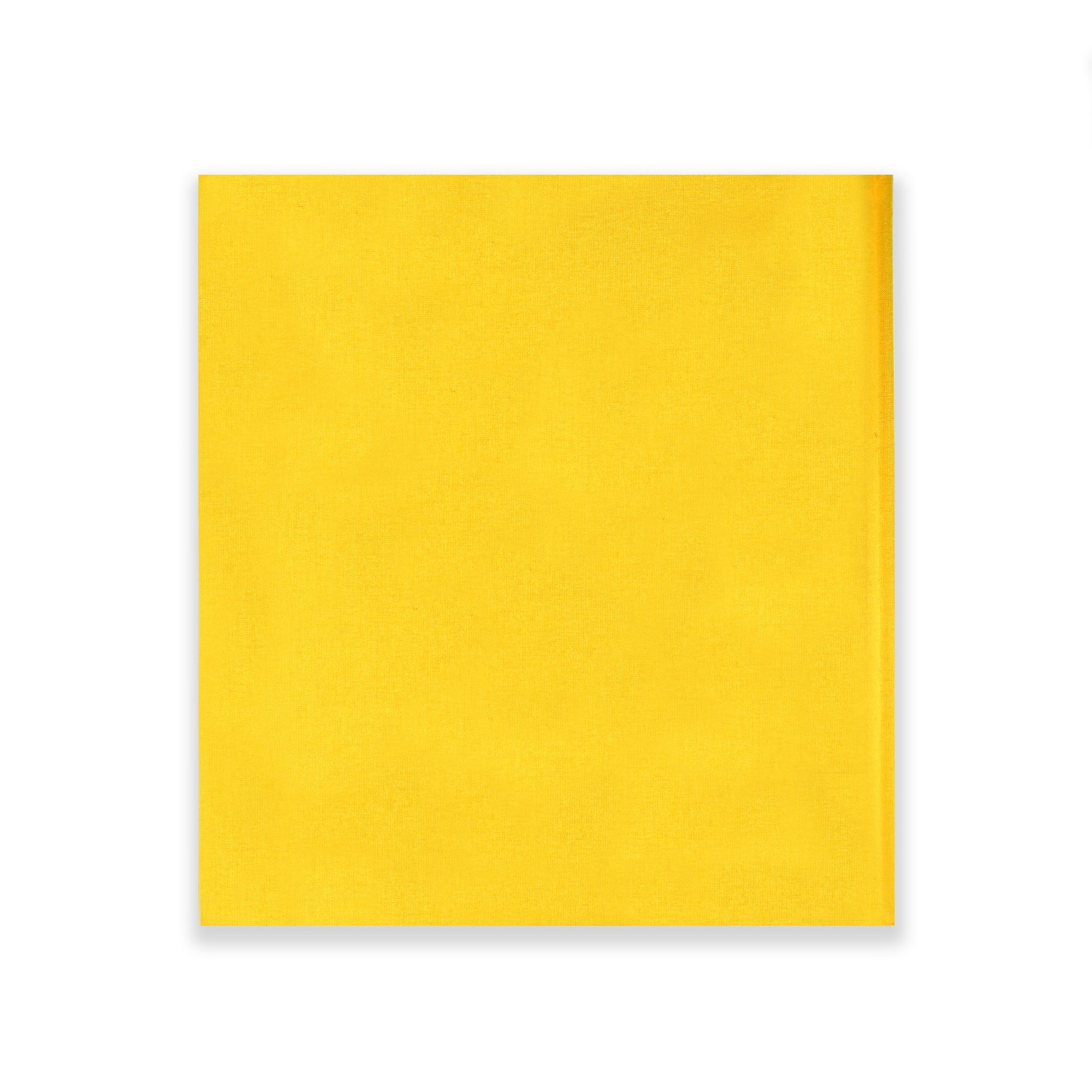 The back of a hardback catalogue, completely yellow.