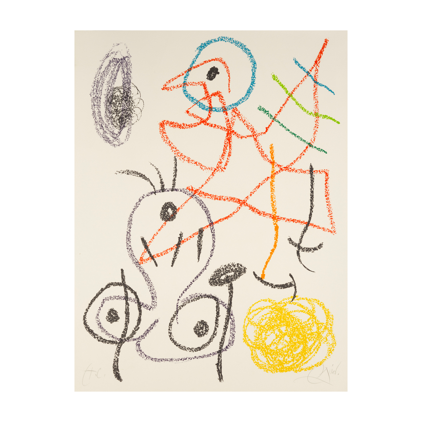 Joan Miró: Album 21 Poème De Carlos Franqui No. 4