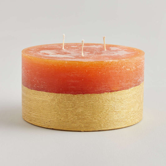 St Eval Gold Half Dipped Multiwick Candle